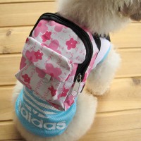 pink print food bag for dog