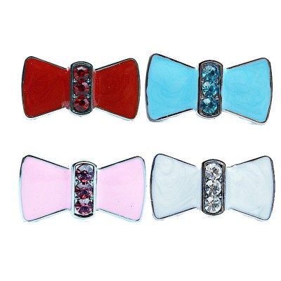 Wholesale Luxury Crystal Bowtie Slider Accessories for Dog and Cat Collar